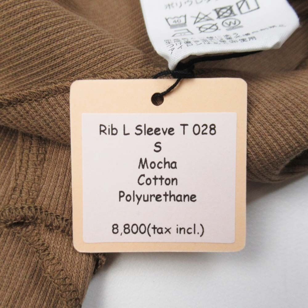 未使用 OVER NEATH オーバーニース リブ ロングスリーブ Tシャツ 長袖 Uネック カットソー S Mocha モカブラウン レディース 古着 中古 未使用 OVER NEATH オーバーニース リブ ロングスリーブ Tシャツ
