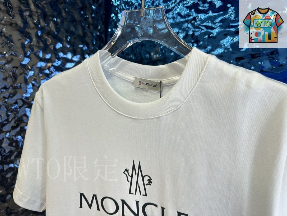 今日特価】MONCLER Letter Print Cotton T シャツ - メルカリ