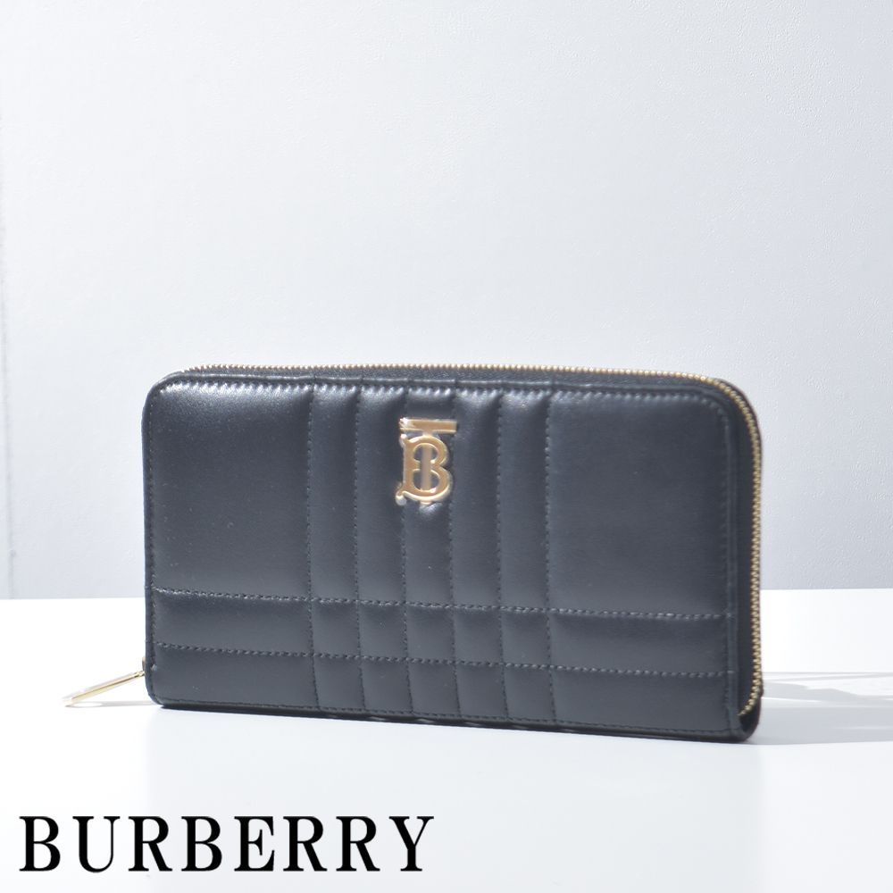 バーバリー 財布 長財布 キルティングレザー ローラ ラウンド ジップウォレット 本革 黒 ブラック BURBERRY 8062340 レディース