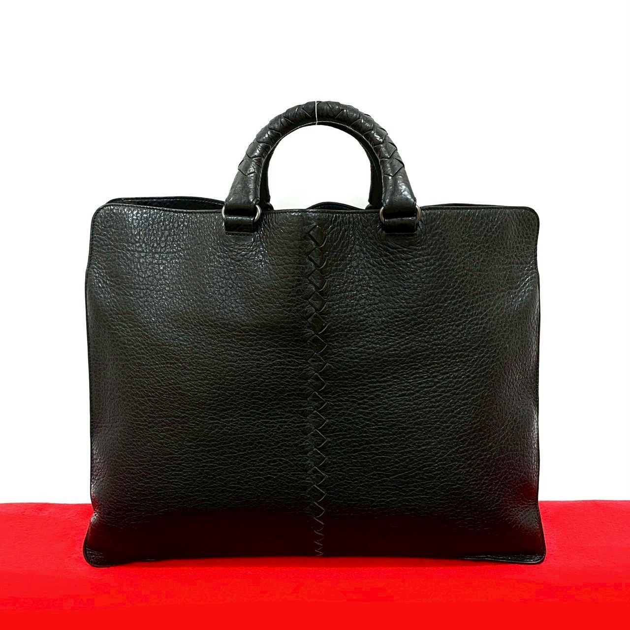 【極美品】BOTTEGA VENETA ハンドバッグ イントレチャート ブラック 極 美品 BOTTEGA VENETA ボッテガヴェネタ イントレチャート