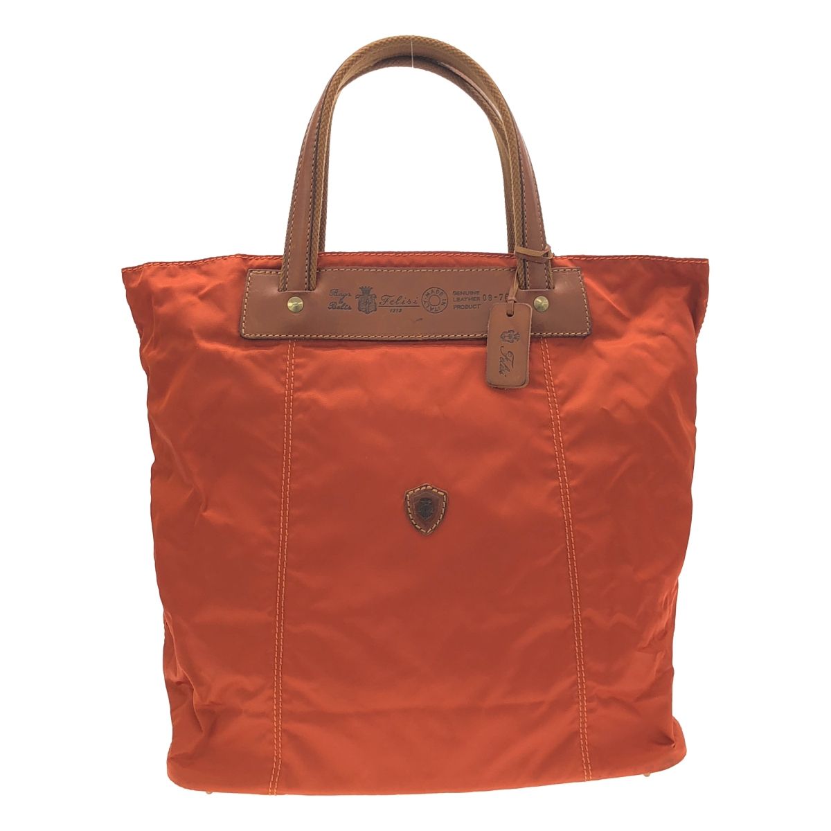 Felisi フェリージ レザーコンビナイロントートバッグ 08-76 オレンジ