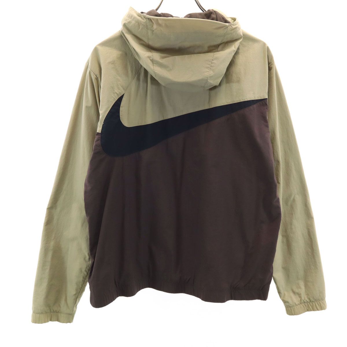 NIKE ナイキ ビックスウォッシュ ナイロンジャケット L ベージュ系 裏 