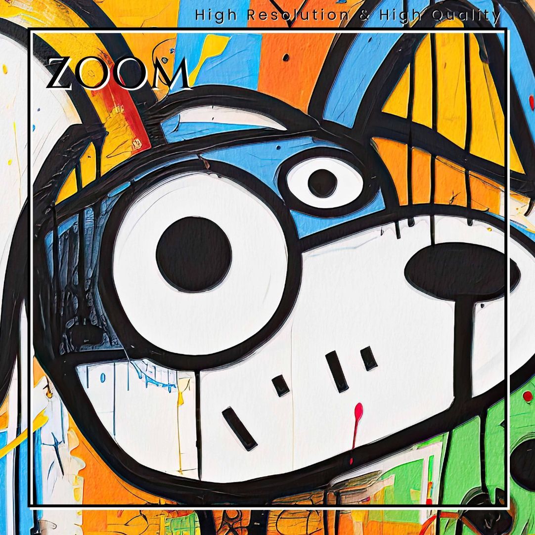 ストリートドッグ - ビーグル犬 No.4】抽象画 現代アートポスター 犬の