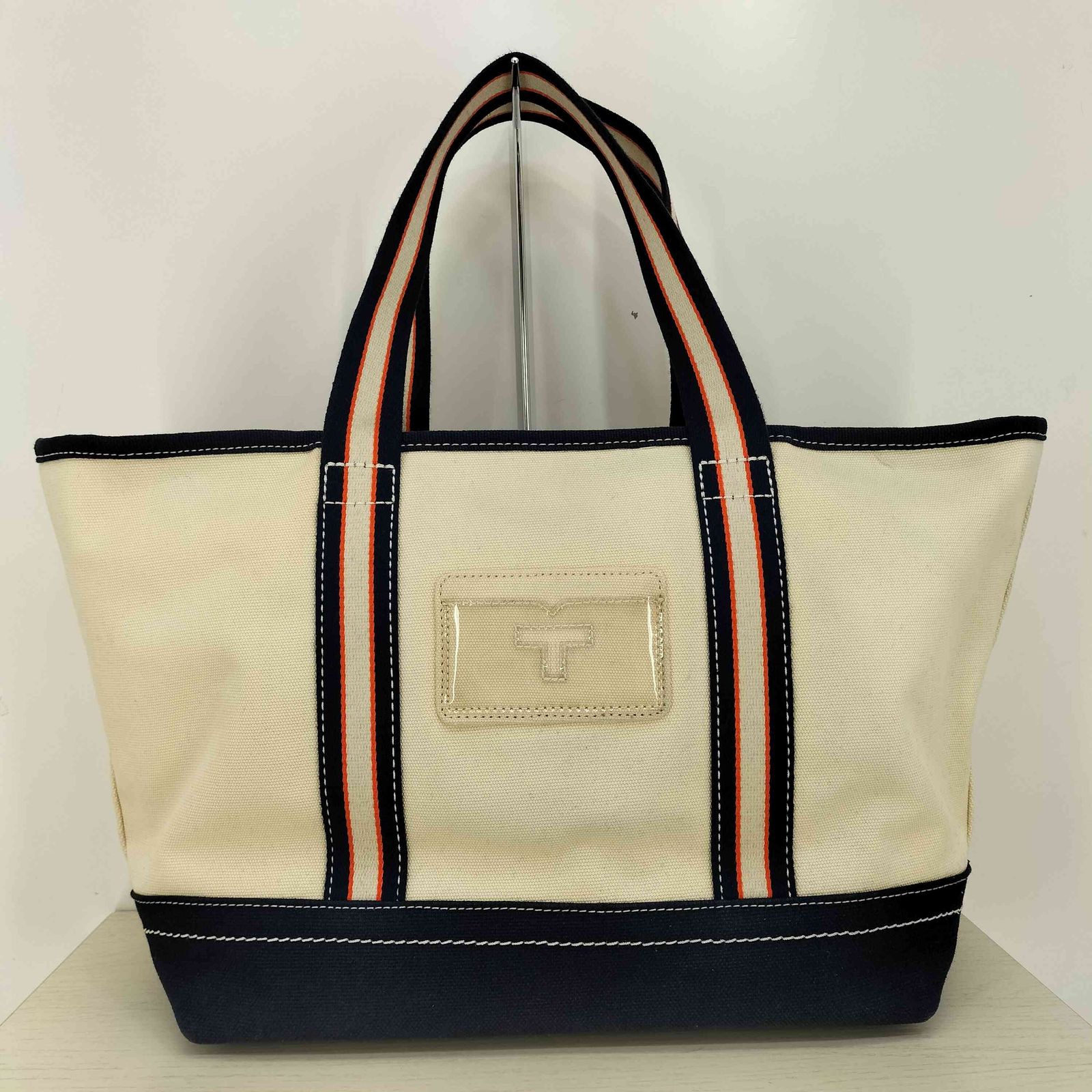 トリーバーチ TORY BURCH ロゴ刺繍 キャンバス トートバッグ
