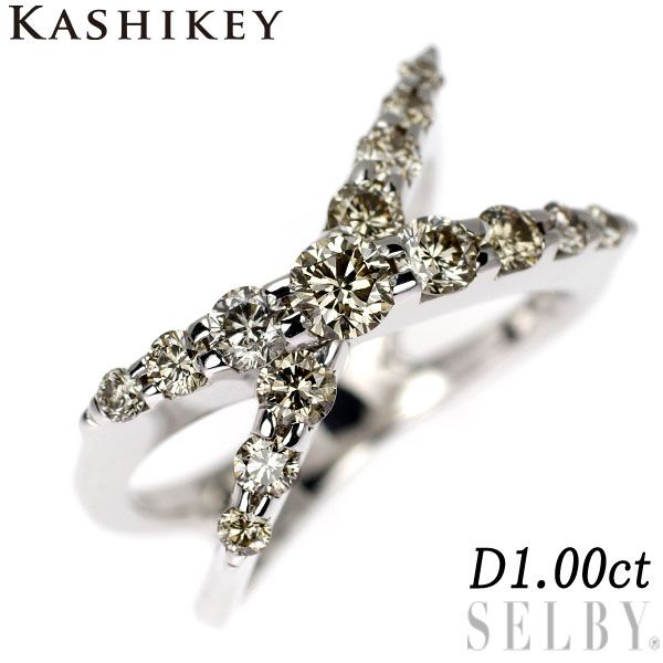 カシケイ/Kashikey K18WG ブラウン ダイヤモンド リング 1.00ct