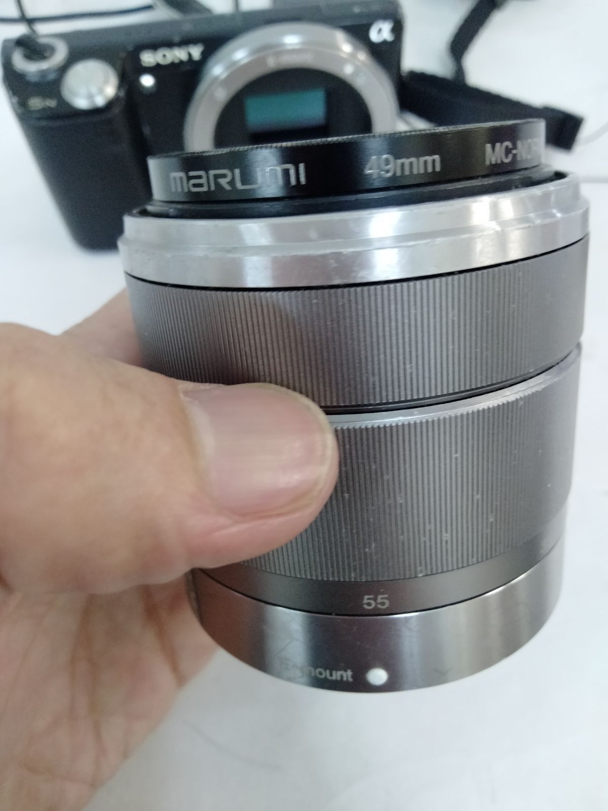 ジャンク SONY ミラーレス一眼カメラ レンズセット シルバー α NEX-5N 