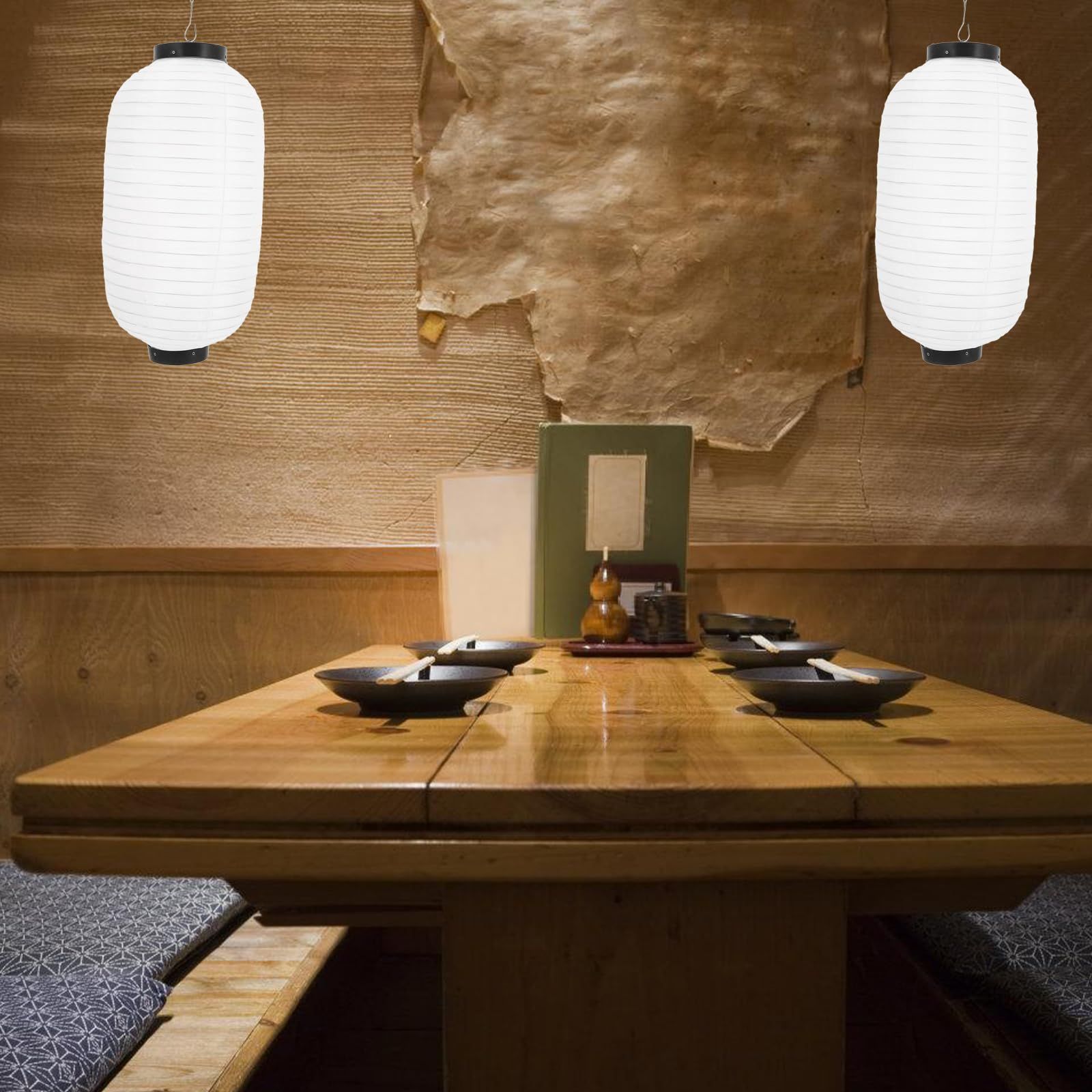 NUOLUX 提灯 ちょうちん 長型 白 防水 お祭り 10インチ パーティー イベント 結婚式 盆提灯 新年春節 居酒屋 飾り用 燈籠 デコレーション インテリア セット 25 45 cm ホワイト1