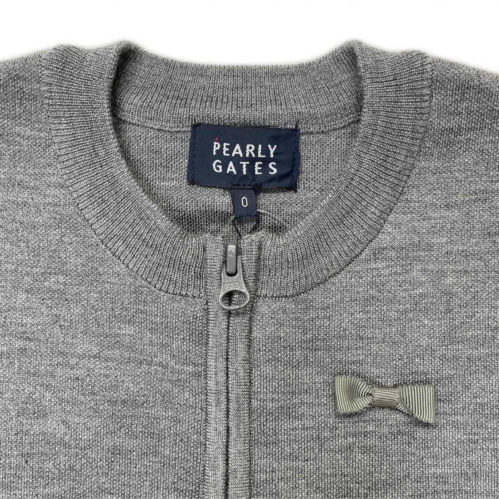 レディース パーリーゲイツ PEARLY GATES カーディガン 0 S グレー リボン ジップ LLC-HASEGAWATOSO_COM