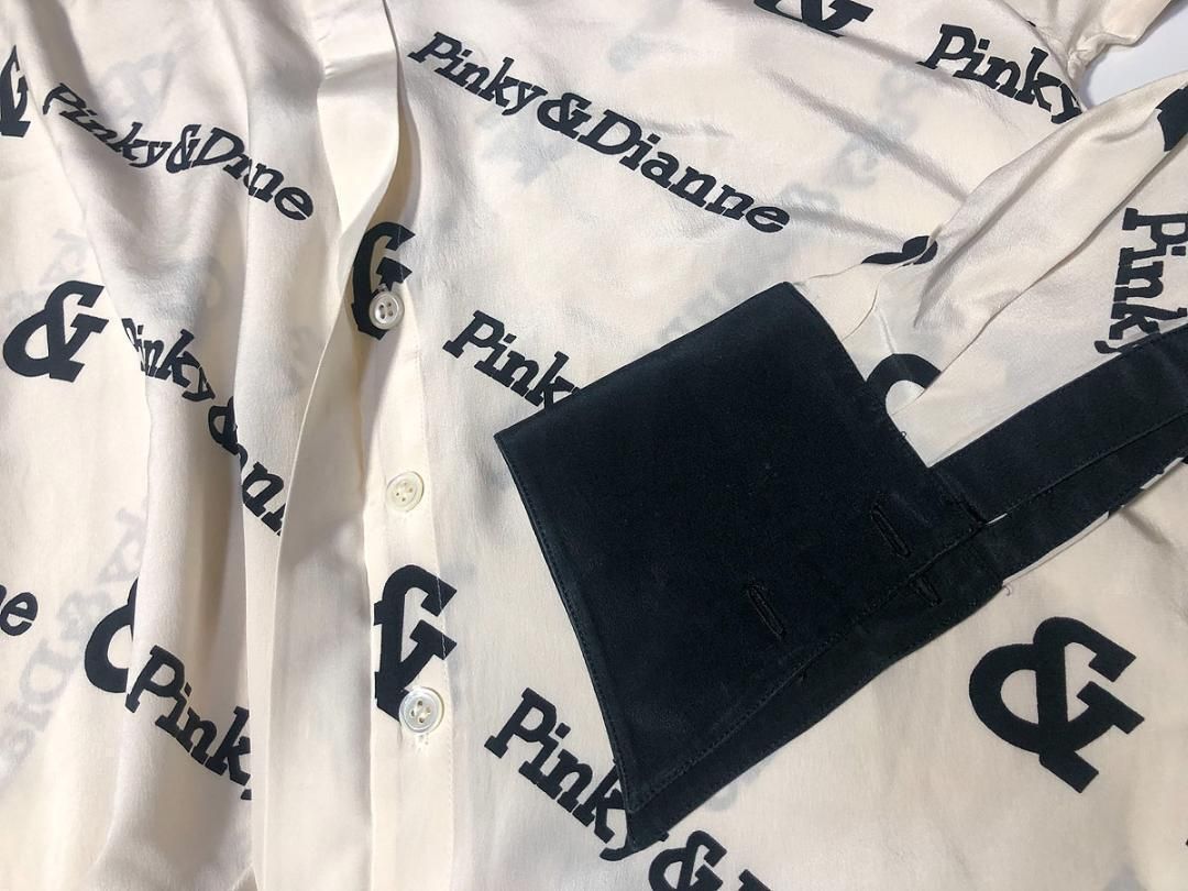 | ピンキーアンドダイアン シルク ロゴ L|S シャツ
