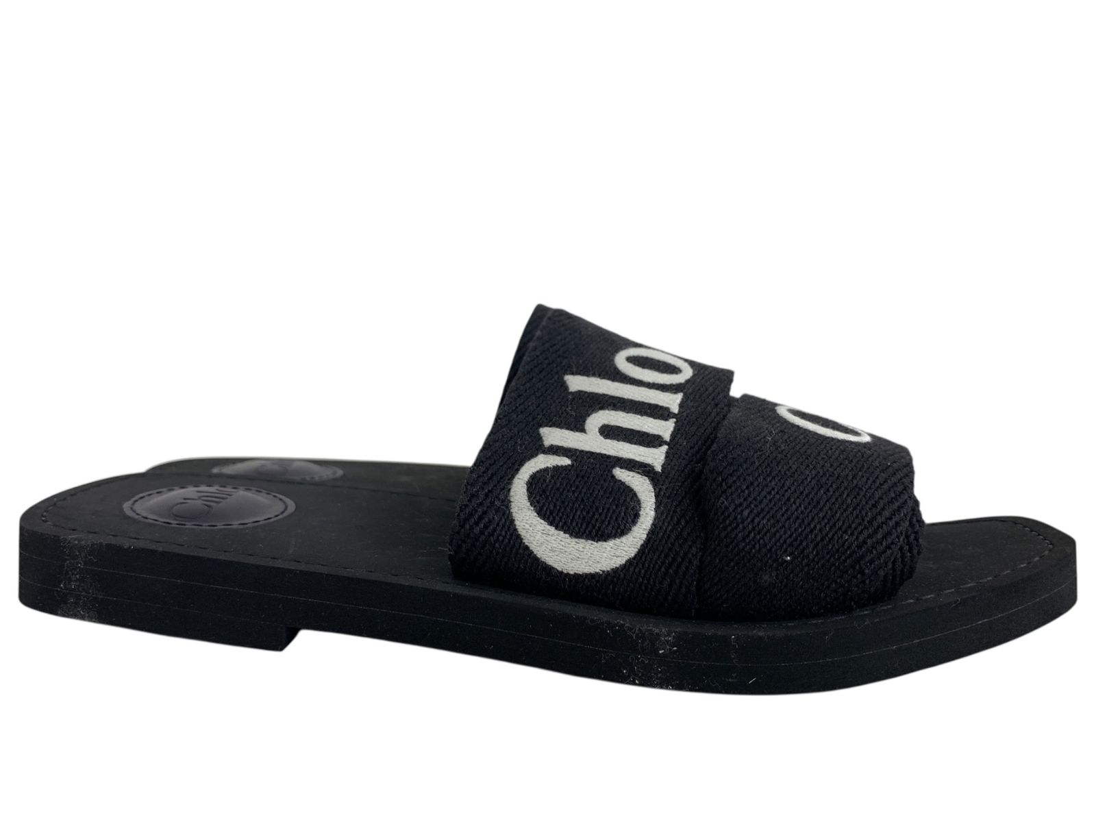 Chloe クロエ Woody Flat Mule サンダル CHC23W188GH 001 37 ブラック レディース|004