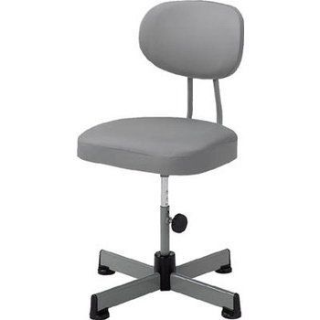 格安，SALE 【人気商品】TRUSCO(トラスコ) 事務椅子 ビニールレザー張り キャスター無 グレー L-90Z デスクチェア