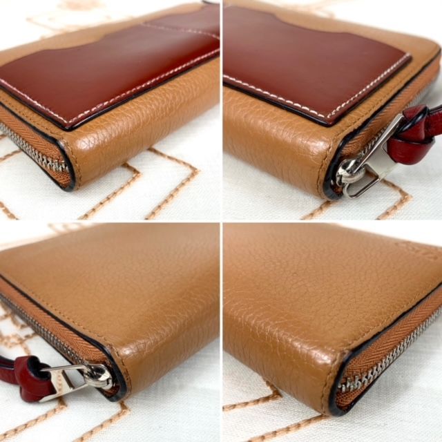 LOEWEロエベ アマソナレディースファスナー付き長財布ラウンドジップウォレット ☆美品☆ LOEWE ロエベ アマソナ ラウンドファスナー 長財布