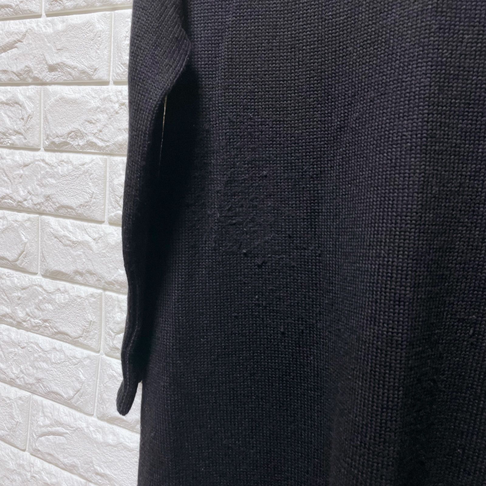 CINOH チノ ニットワンピース フリーサイズ ブラック 黒 ウール100