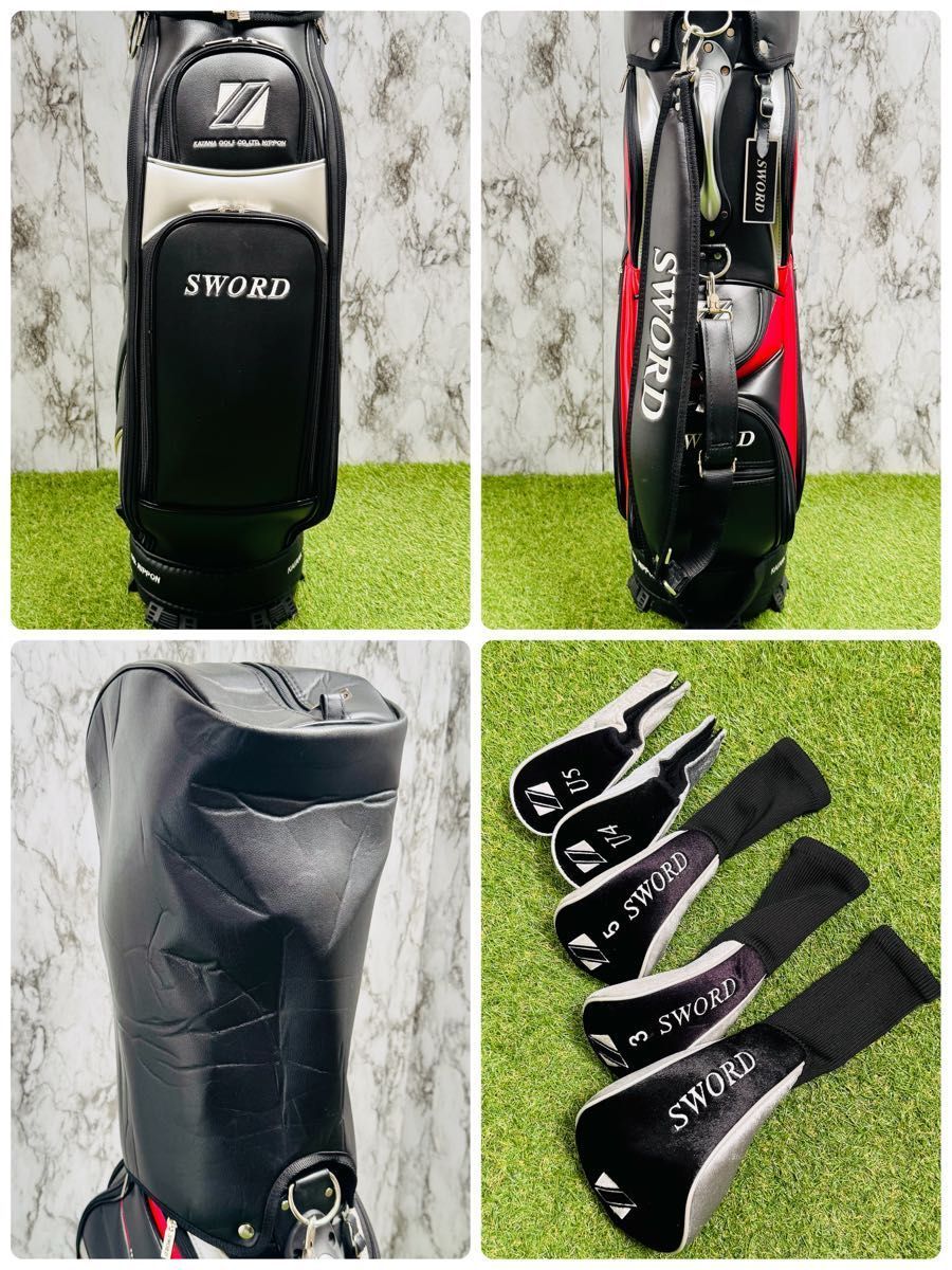 良品】初心者推奨 カタナ ソード メンズゴルフセット 13本 SR&R 良品