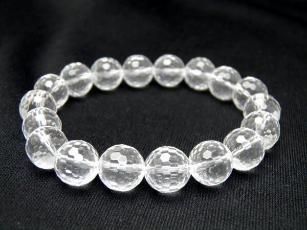 ENDLESS_12mmブレスレット】 水晶 128面カット 天然石 パワーストーン