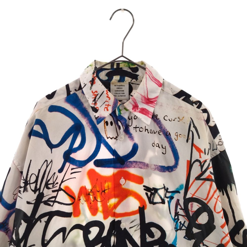 VETEMENTS (ヴェトモン) 21SS GRAFFITI SHIRT グラフィティコットン総