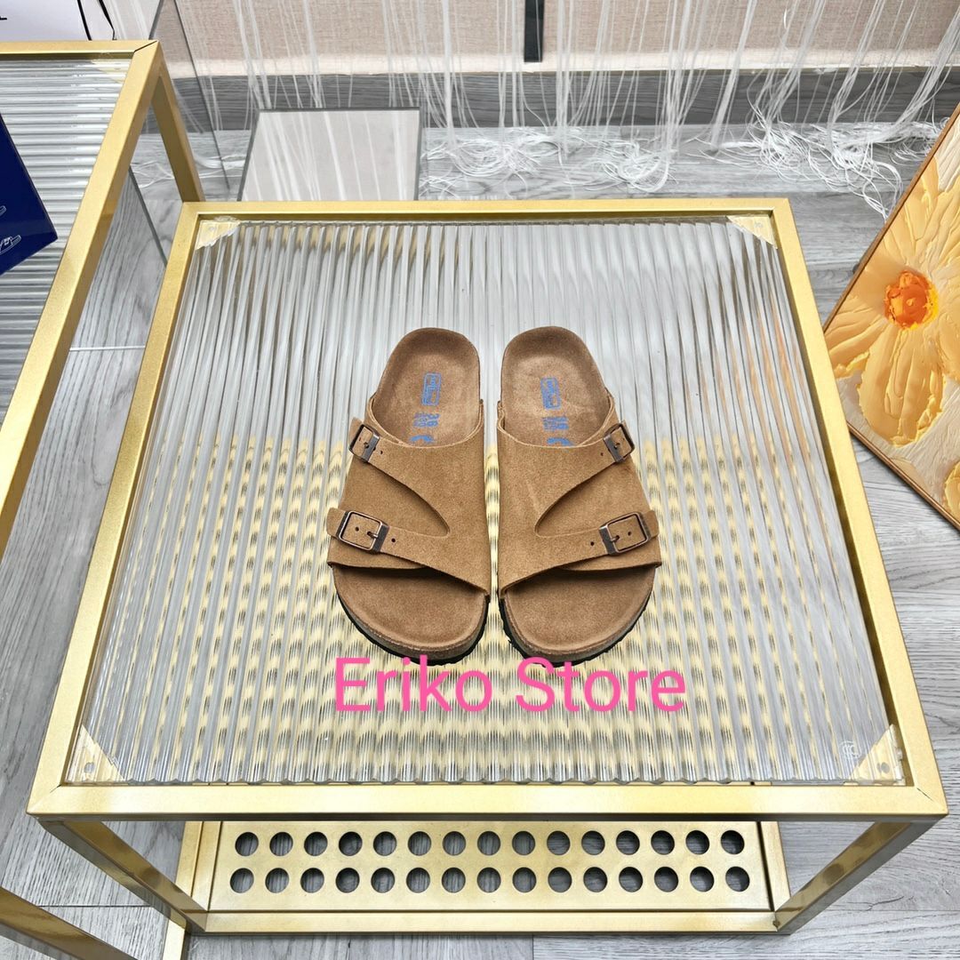 新品未使用ビルケンシュトック BIRKENSTOCK ZÜRICH / チューリッヒ スエードレザー クロッグ ソフトベッド コルクソールサンダル メンズ·レディース ソフトフットベット ベロア トープ  男女兼用