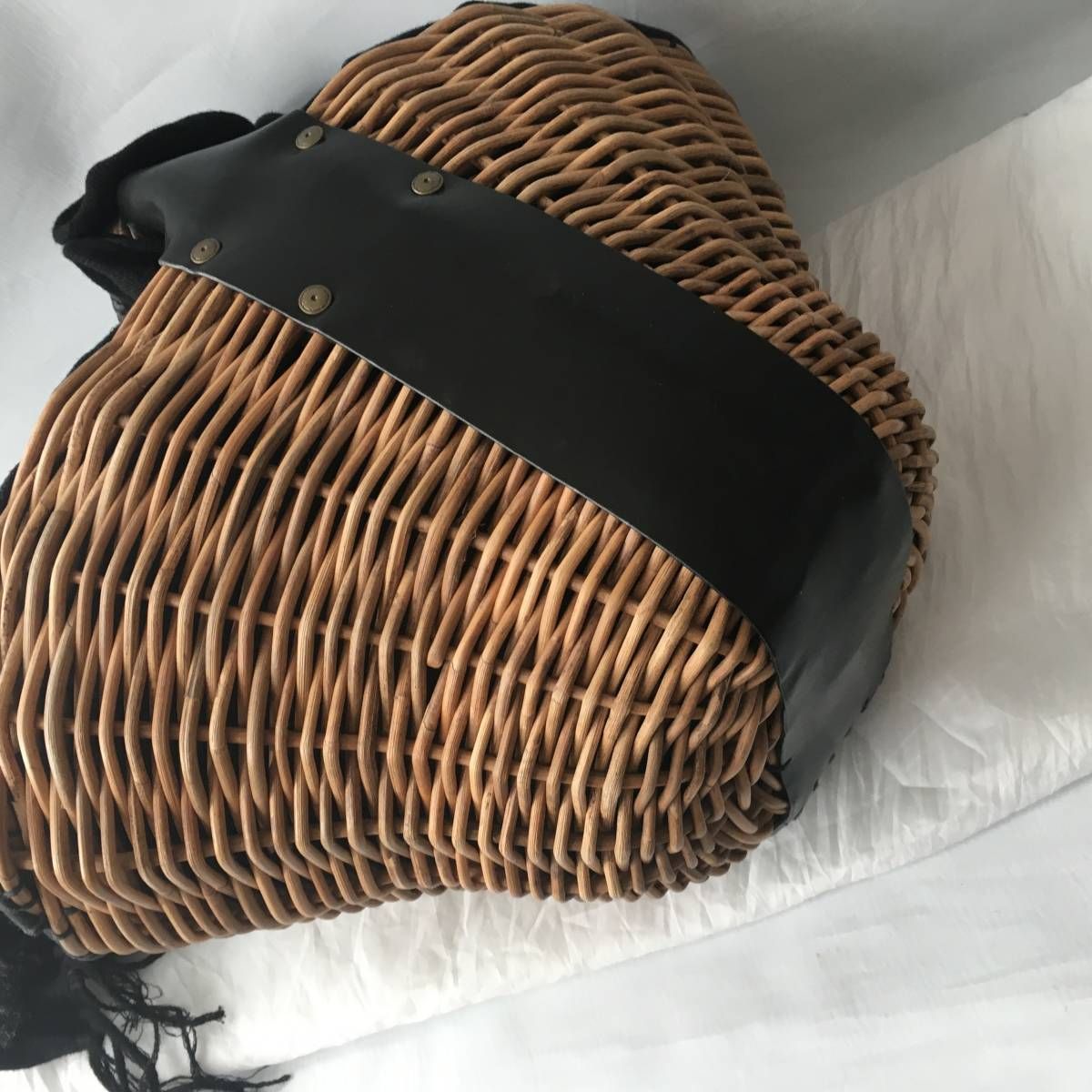 Pretty ⭐︎エバゴスebagos ⭐︎ ファスナー付バスケット　バック エバゴス ebagos ファスナー付バスケット 黒