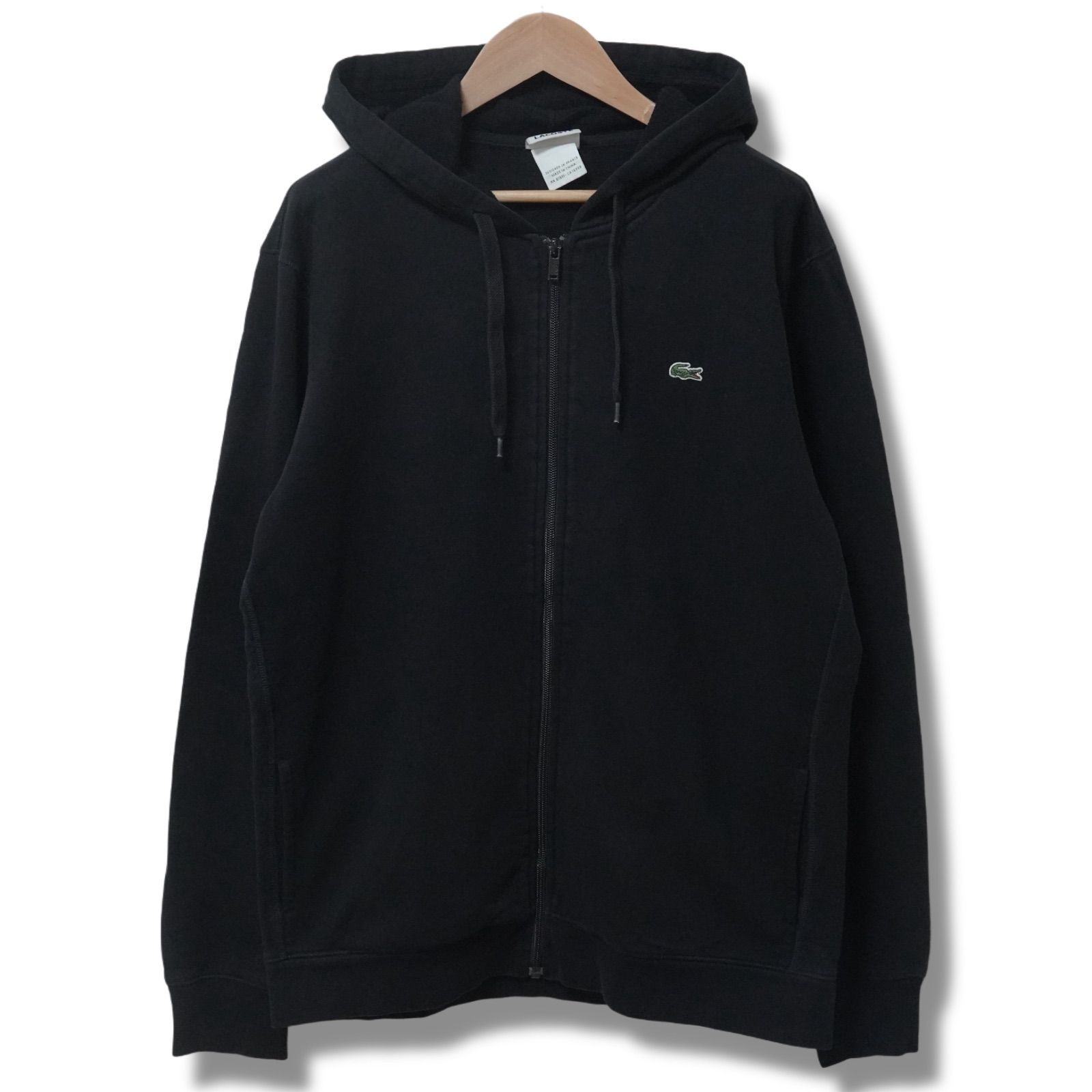 LACOSTE ジップパーカー　ダブルジップ　黒　短丈 LACOSTE ジップパーカー ダブルジップ 黒 y2k 短丈 トップス