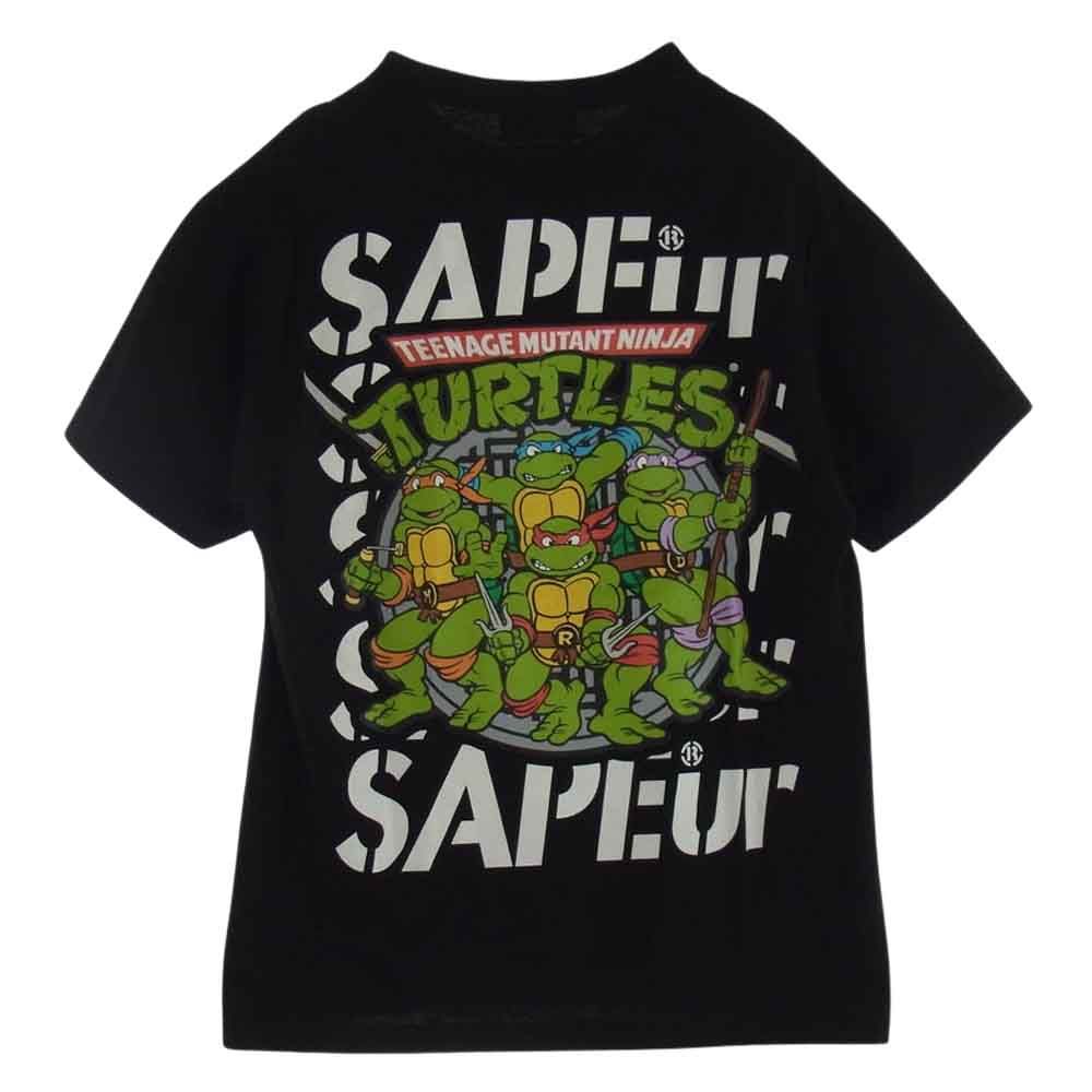 SAPEUR サプール TEENAGE MUTANT NINJA TURTLES TEE タートルズ プリント Tシャツ ブラック系 L【中古】 -  メルカリ