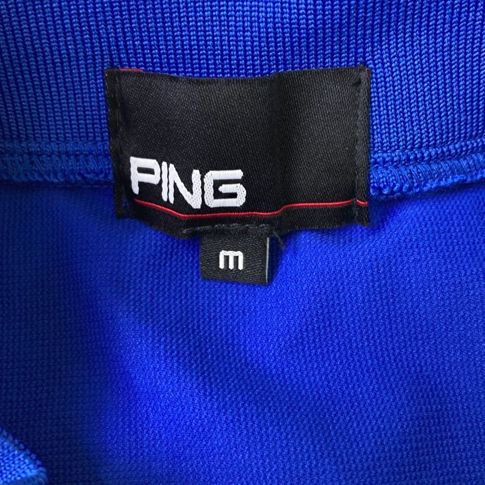 サイズ：M PING ピン 2024年モデル 2WAY ハイネック ブルゾン  ブルー系 [240101470474] ゴルフウェア メンズ ストスト サイズ：M PING ピン 2024年モデル 2WAY ハイネック ブルゾン