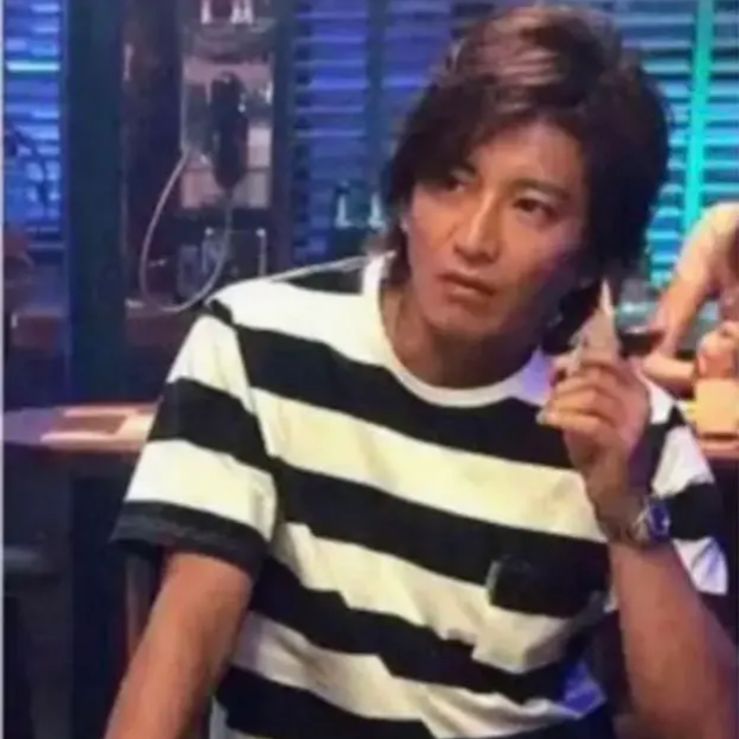 Blue Blue ハリウッドランチマーケット Tシャツボーダ M キムタク着