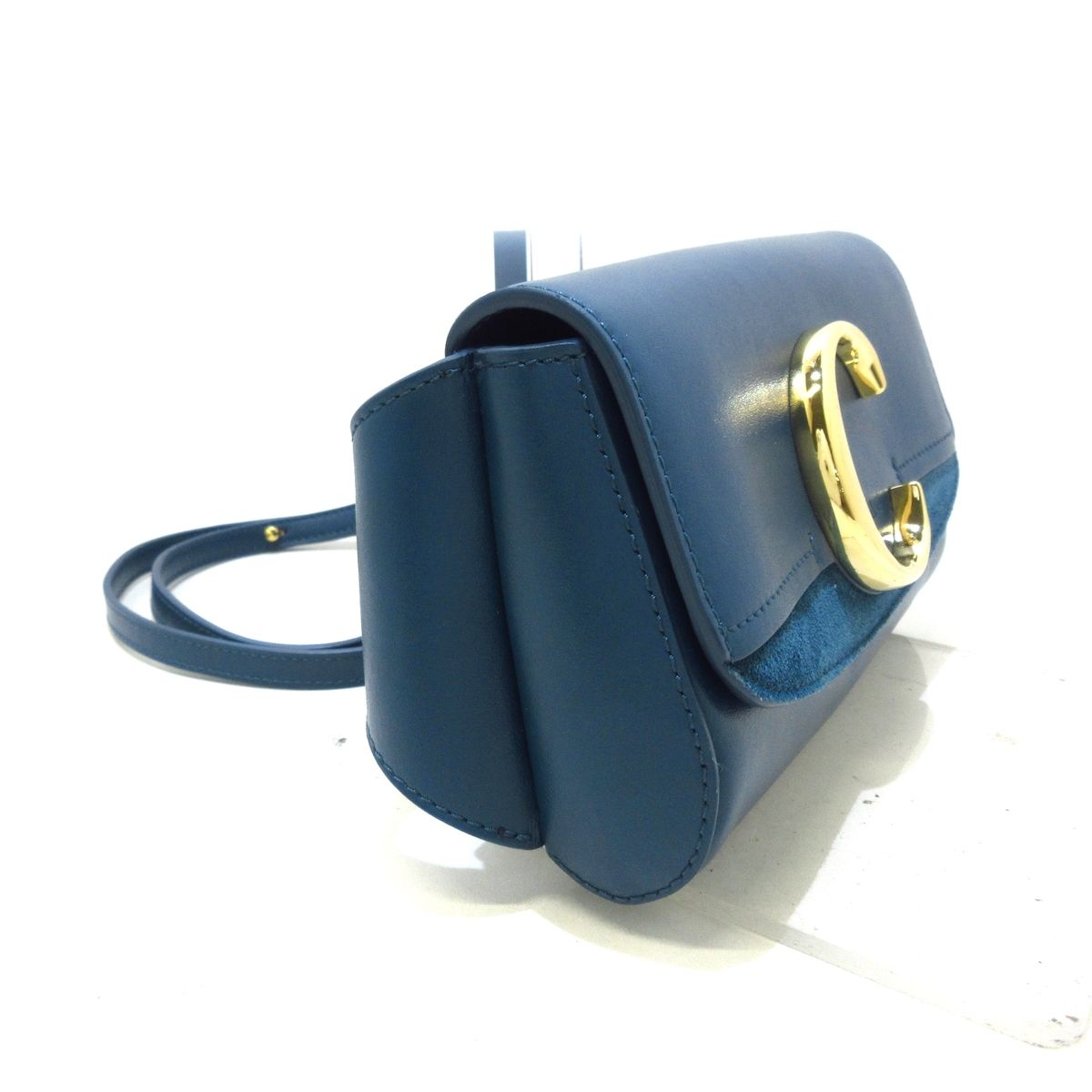 Chloe(クロエ) ウエストポーチ レディース美品 クロエシーベルトバッグ CHC19US195A3743C ブルーグリーン レザー×スエード -  メルカリ