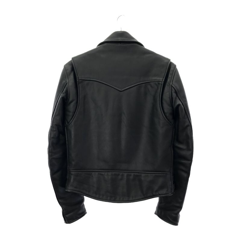 中古】REDMOON ダブルライダースジャケット 38 ブラック レッド