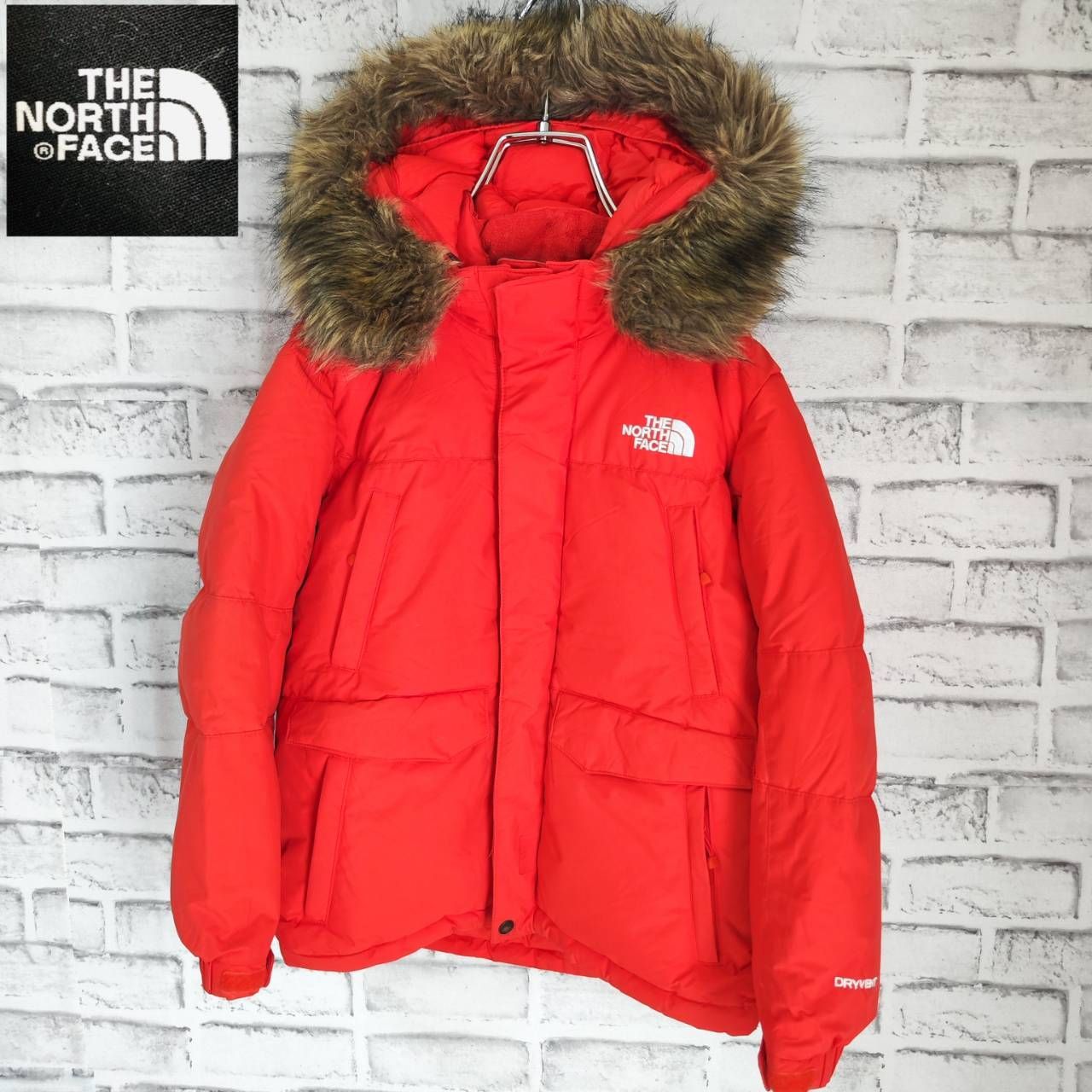 ノースフェイス THE NORTH FACE ダウンジャケット オレンジ ファー 