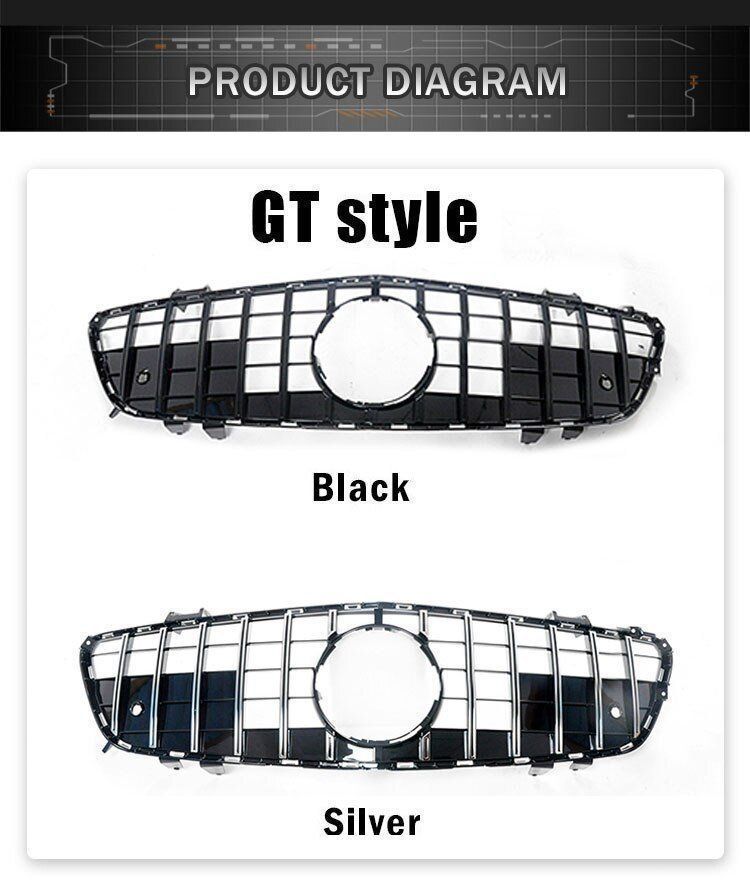 カー用品 メルセデスベンツ AMGルック グリル SLクラス R231 SL350 SL500 2013-2016年 FFCRYSTALESIA_COM