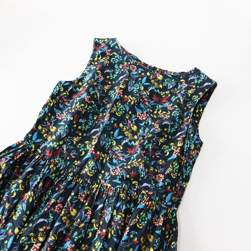 Dot＆Stripes CHILD WOMAN リバティプリント ワンピース セール】☆リバティプリント パッチワークワンピース