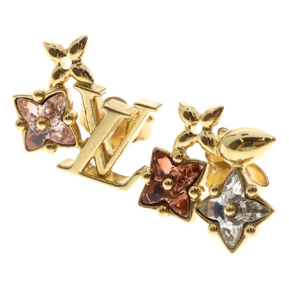 LOUIS VUITTON ルイヴィトン ブックル ドレイユ ピュス ルルグラム ピアス ゴールド ラインストーン GP M00786
