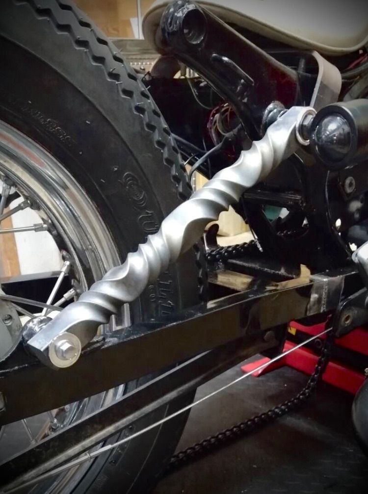 極太ツイストリジットサス 2本セット オーダー製作 アメリカンバイク