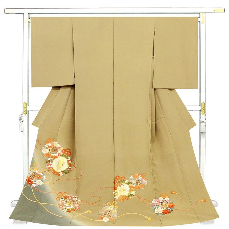 記念感謝祭 仕立無料 京都工芸手描き美術本加工友禅本金特撰色留袖 祝慶長向鶴花丸王朝文 10012400