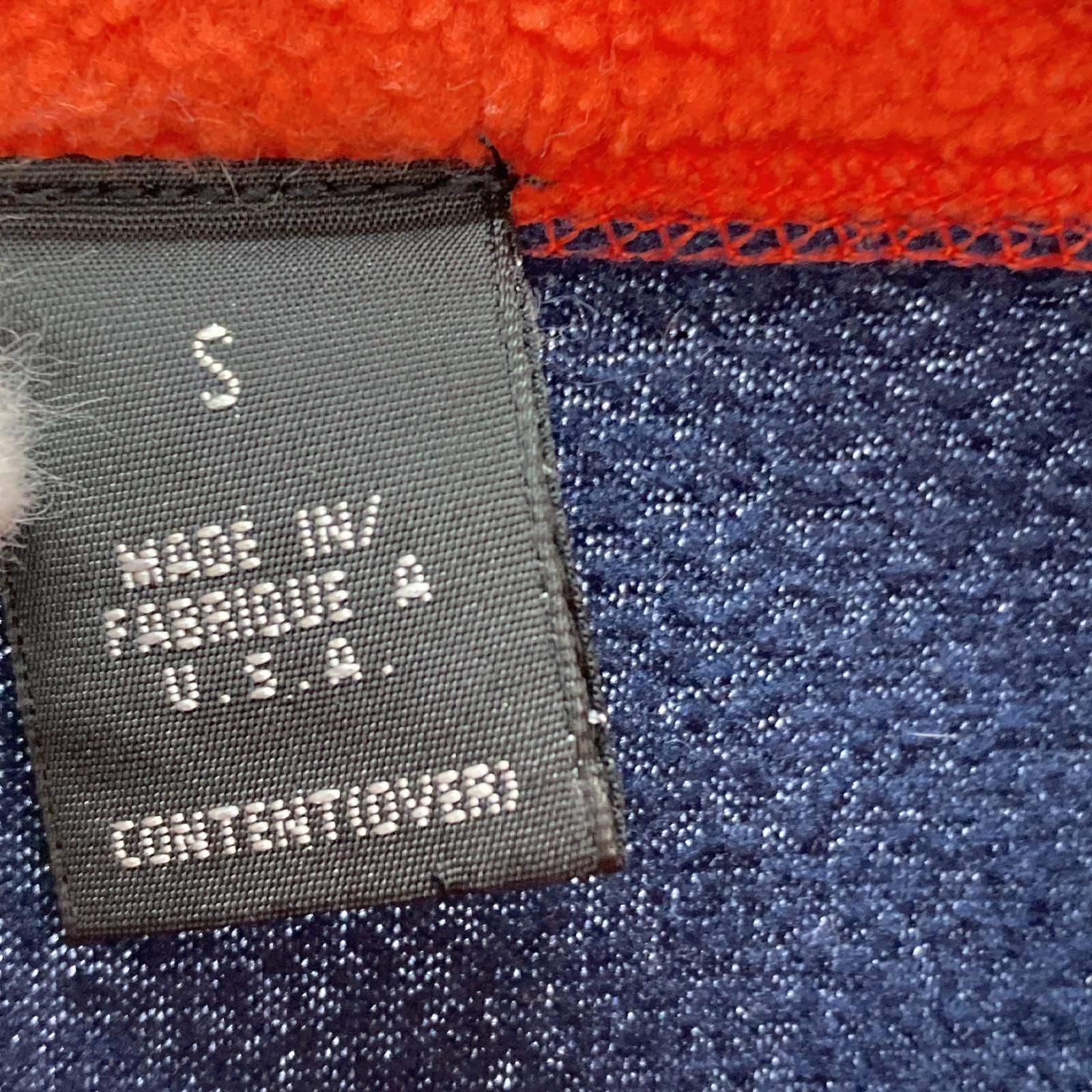 patagonia パタゴニア フリースベスト sizeS/オレンジ×ネイビー 