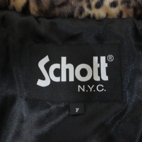 ショット SCHOTT 美品 豹柄 レオパード柄 フェイクファー