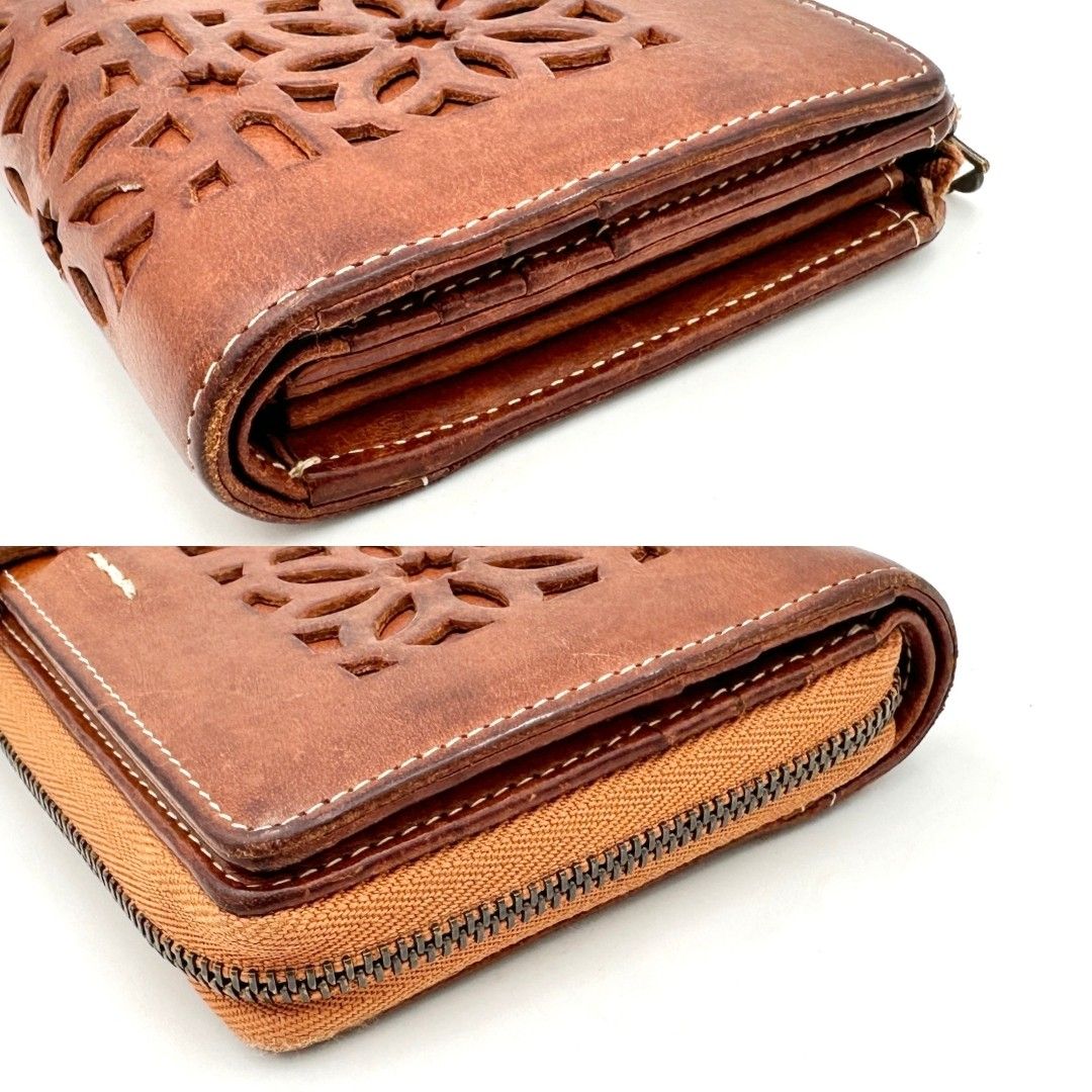 ラウンドファスナー ブラウン