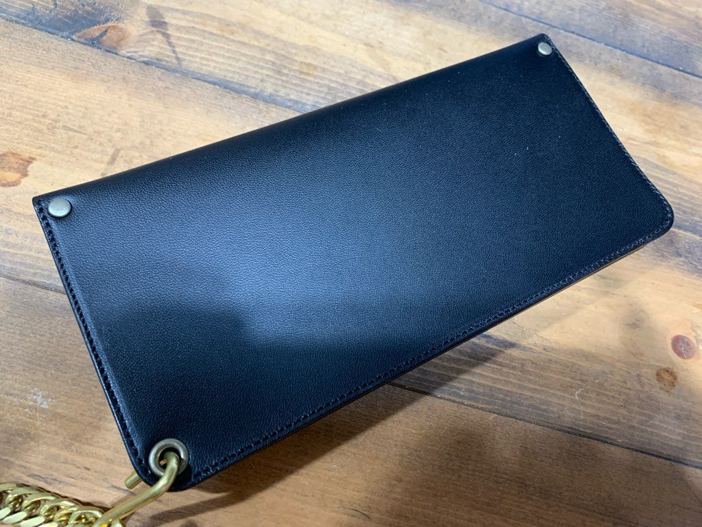 姫路 ホースハイド トラッカーウォレット 3層 茶芯ブラック タロン