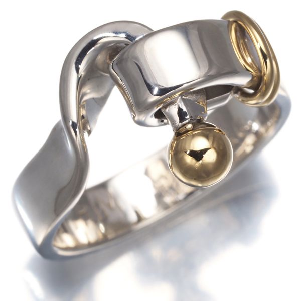 Tiffany&Co.　ティファニー　フック＆アイ　リング　925×18K　9号 Tiffany&Co. ティファニー フック＆アイ リング 925×18K 9号