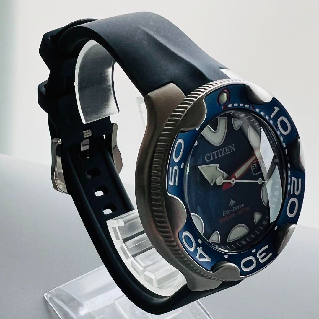 CITIZEN シチズン エコドライブ プロマスター ダイバー メンズ 腕時計 展示品 海 シャチ ブルー シルバー Promaster Marine