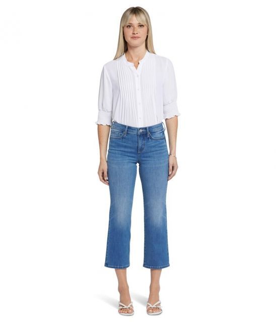 【送料無料】 エヌワイディージェイ レディース デニムパンツ ボトムス Relaxed Piper Crop Bluewater