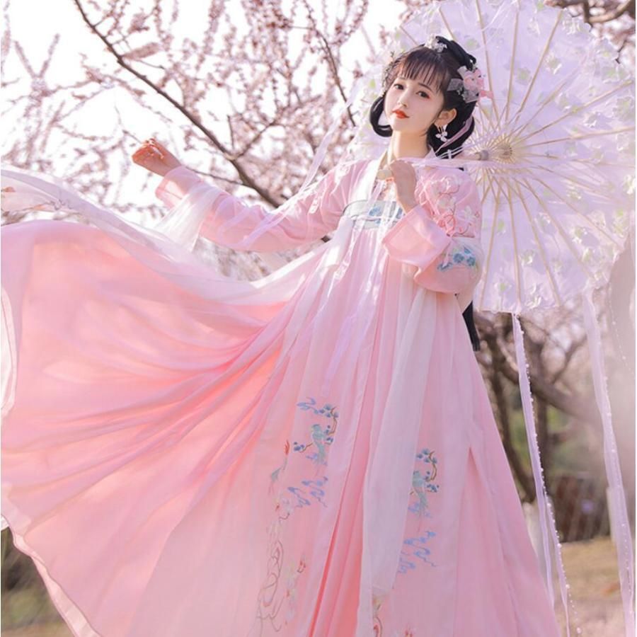♥ 唐装漢服 舞台衣装 チャイナドレス 華流衣装 中華古代服 刺繍 中華服 チャイナ服 中華風 チャイナ風 花柄 古典美人服 ステージ衣装 イベン CS00925BJ