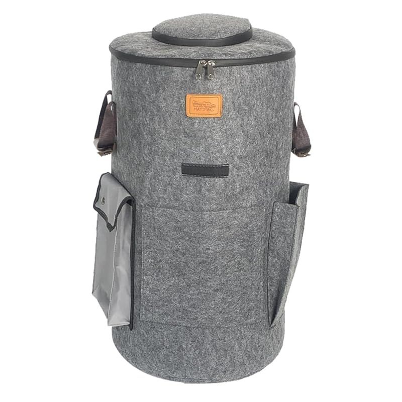 MATIMARU コンポスト バッグ (57L Charcoal Gray ポケット， 説明書) 家庭用 堆肥 屋外 カーメン君 0