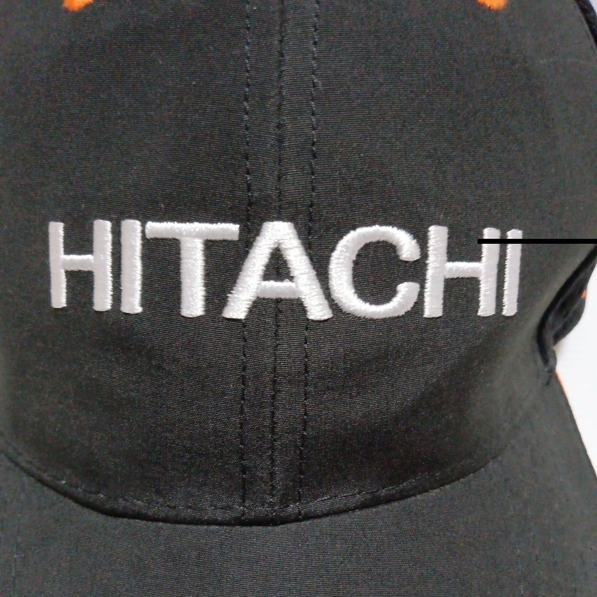 数量限定！在庫処分セール 売り切れ御免 日立「HITACHI 黒／白 日立建機 ユンボ 帽子 キャップ」刺繍 メンズウェア