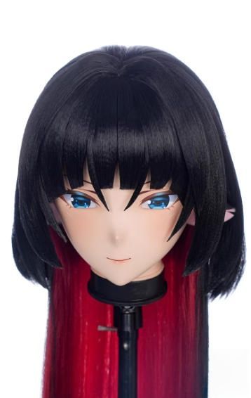 全頭マスク ロック付き NO.1123 フルマスク ドール ヘッドロリータ人形 コスプレ 全頭面 変身 仮装 着ぐるみ 二次元 コスチューム
