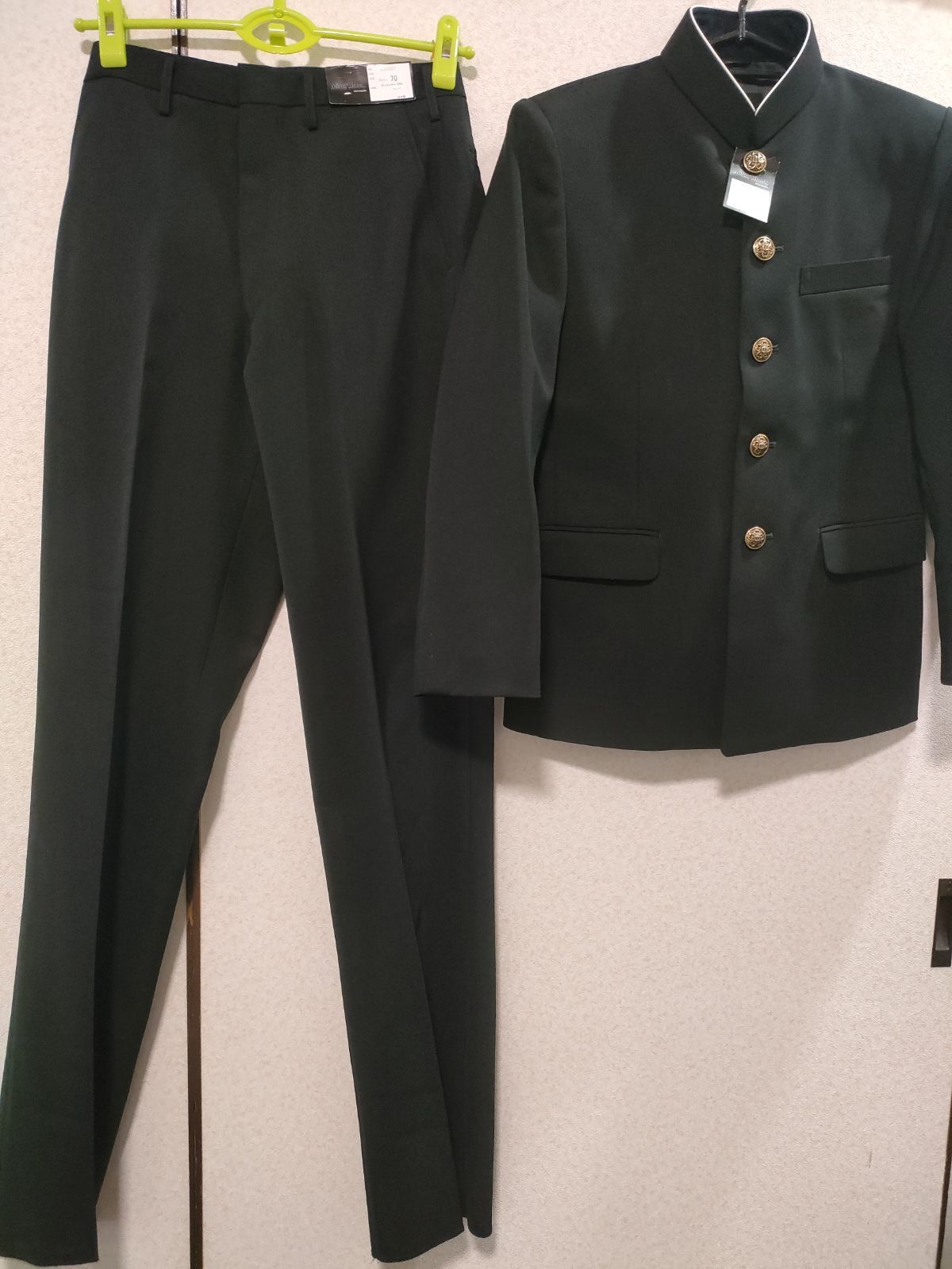 milpa black 標準学生服 155サイズ 155Aサイズ 標準学生服 学生服 上下セット 学ラン 詰め襟 詰襟 155センチ 制服 中学校 高校