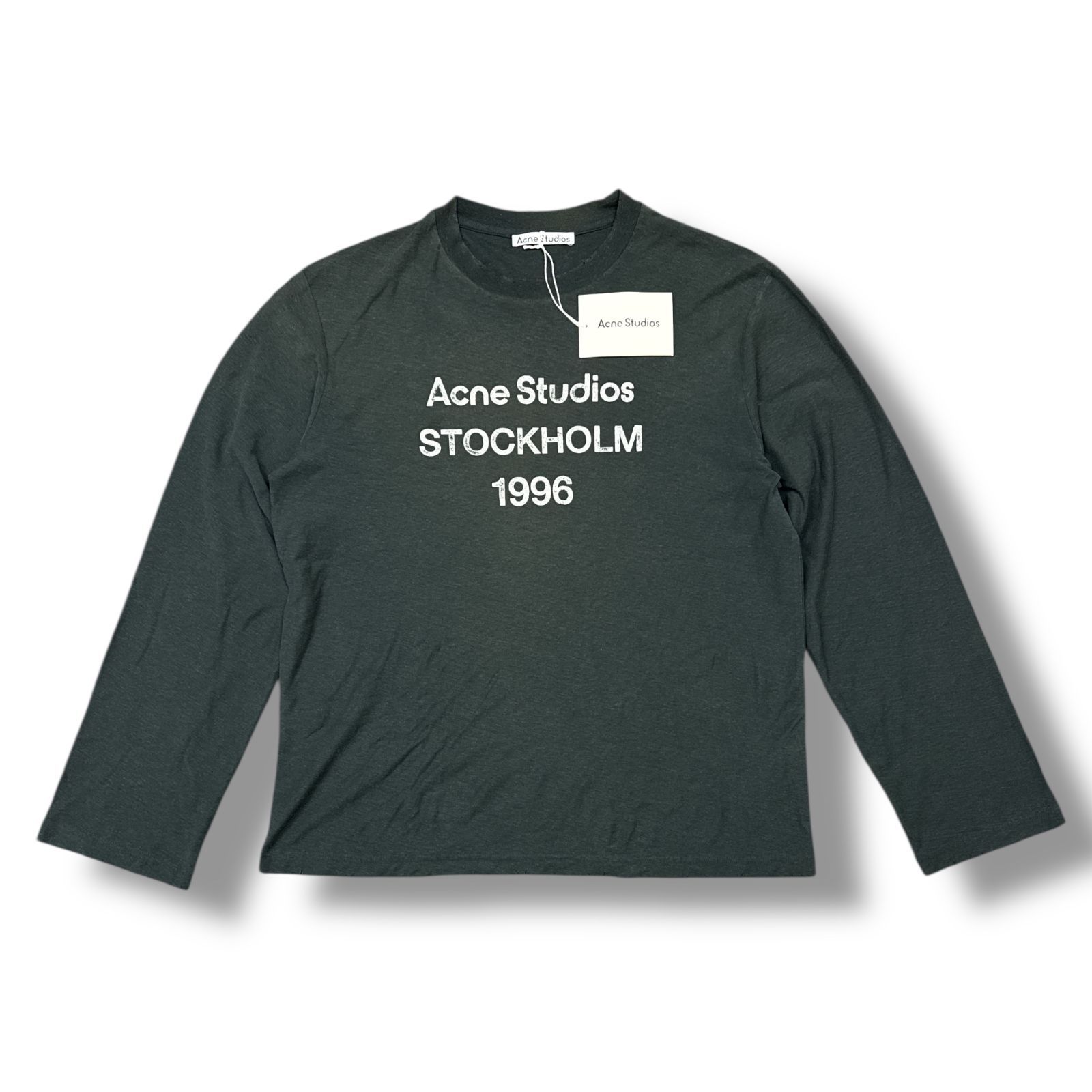 Acne Studios Stockholm 1996 長袖Tシャツ Acne Studios - Logo t-shirt - Relaxed fit - Faded black