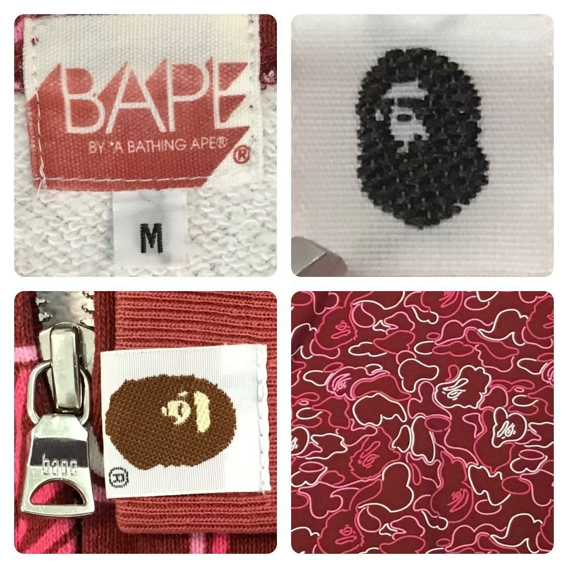 BAPE NEON CAMO フルジップ パーカー 初期 ☆初期☆ Neon camo フルジップ パーカー Mサイズ a bathing ape