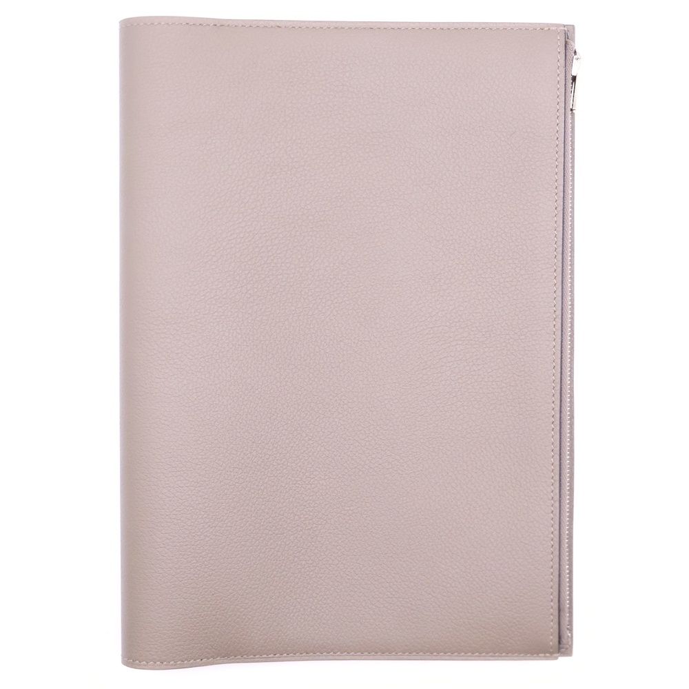 HERMES エルメス EAジップ エトゥープ エヴァーカラー ブックカバー 手帳カバー レザー ブラウン C刻印