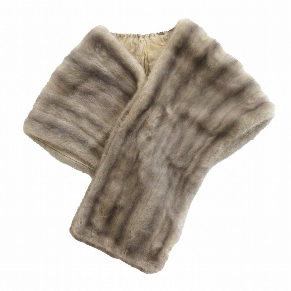 サファイアミンクファー 本毛皮 リアルファー ショール マフラー